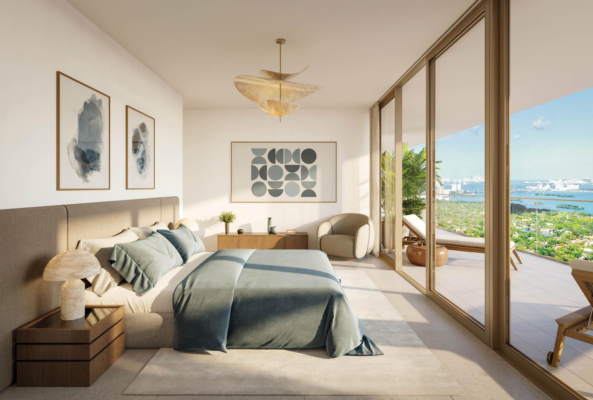 Jean-Georges Miami Tropic Residences bedroom interior